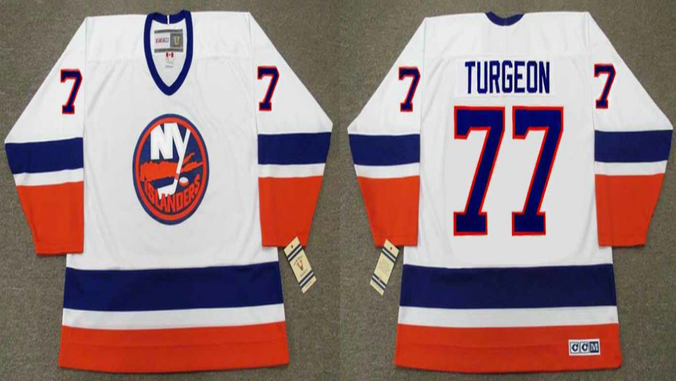 2019 Men New York Islanders 77 Turgeon white CCM NHL jersey
